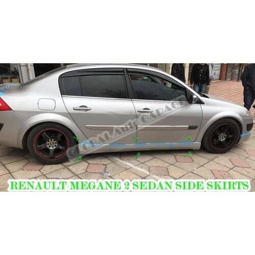 For Renault Megane 2 Sedan Side Skirts 2002-2008 Sill Trim Car Styling Auto Accessory Universal Spoiler Mud Flaps Lip Splitter