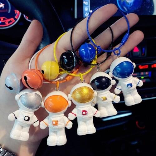 Creative Astronaut Space Keychain Cute Cartoon Robot Key Chains Women Couple Boyfriends Backpack Car Pendant Keyring Gifts