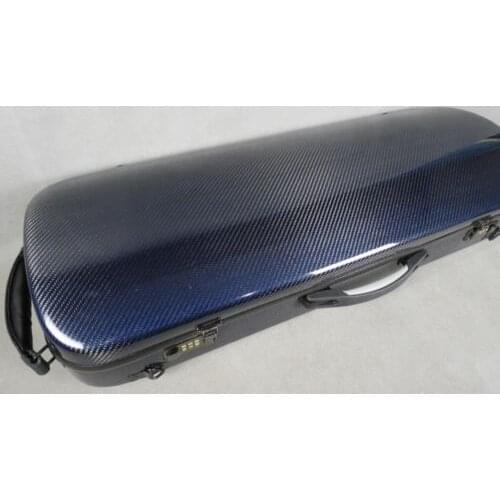Good Rare devise blue colour carbon fiber (CIPHER) lock violin case #7471