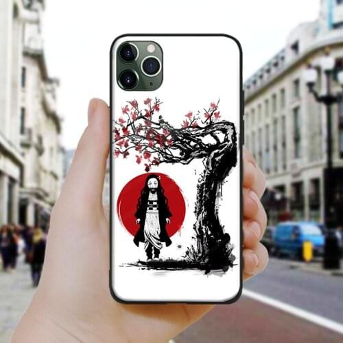 Nezuko Demon Slayer art poster Soft Silicone Glass Phone Case Cover Shell For iPhone SE 6 6s 7 8 Plus X XR XS 11 12 Mini Pro Max