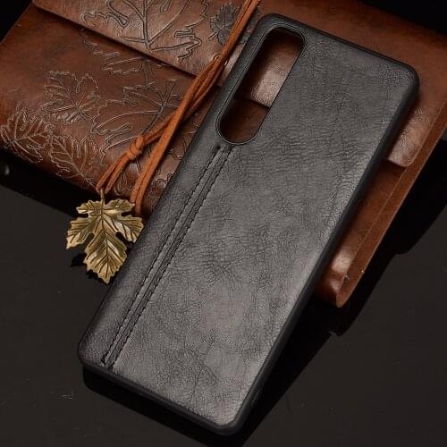 Case For Xperia 1 iii 2021 PU Leather Texture PU Leather Back Hard Plastic Cover For Sony Xperia 1 iii 2021