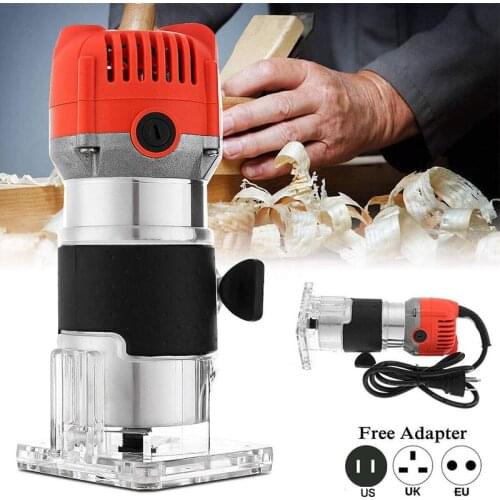 Woodworking Trimmer Wood Milling Engraving Slotting Trimming Machine Hand Carving Machine Wood Router