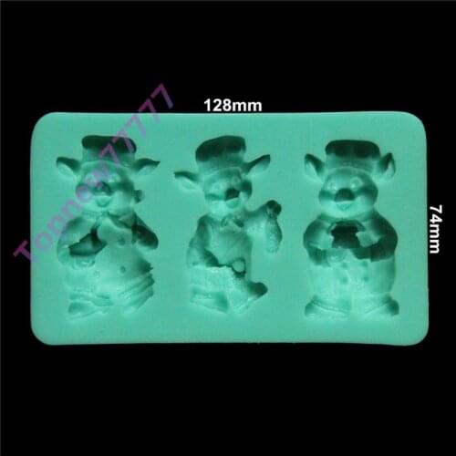 Modelling of pig chocolate mold fondant Cake decoration mold flowers molds tools 100% Food grade material 2235