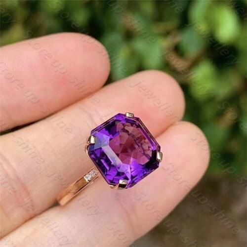 Hot style amethyst ring 925 silver ladies ring boutique amethyst luxury style you deserve