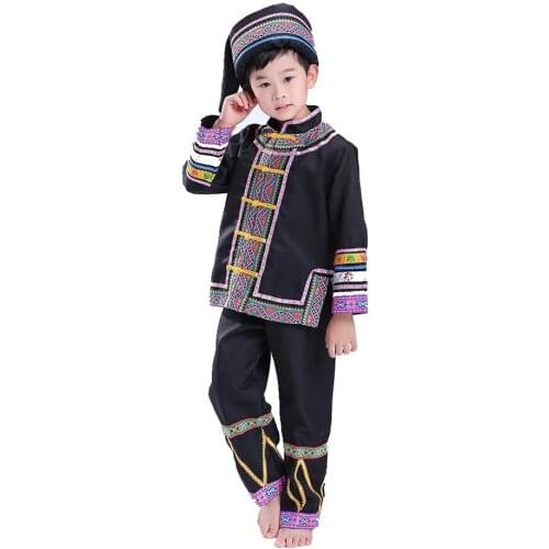 Boy Miao Costumes Chinese Folk Dance Clothing Hmong Clothes Chinese Clothes for Boy