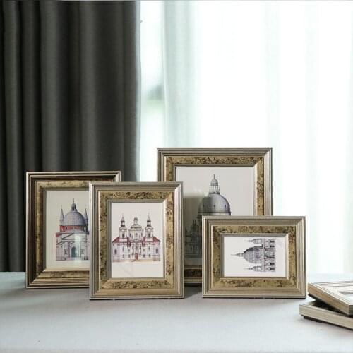 Retro classic solid wood photo frame home living room wall hanging photo frame decoration wedding birthday photo frame gift