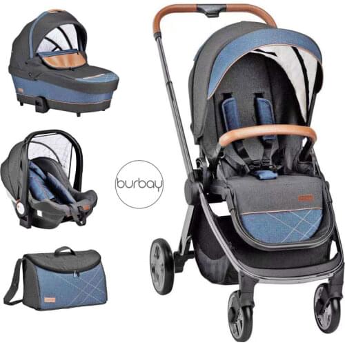 BURBAY hot selling,high view landscape travel system and 3 in 1 foldable baby stroller