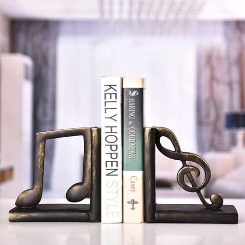 2019 Newest Creative Books Bookends Bookshelf Simple And Elegant music symbol Book Holder