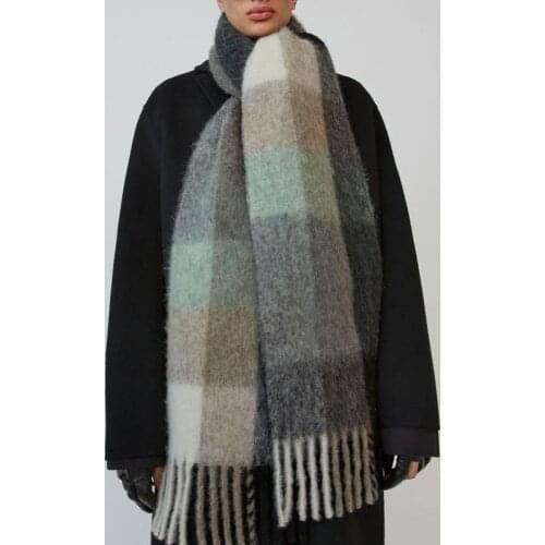 2020 New Winter Plaid Cashmere Scarf Shawls and Wraps Colored Chequered Scarves Warm Ladies Necks and Thicker Blanket Scarf