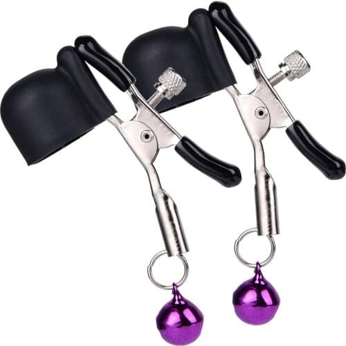 Newly Women Nipple Clamps Breast Nipple Vibrating Clip with Chain Slave Fetish Sex Toys 19ing