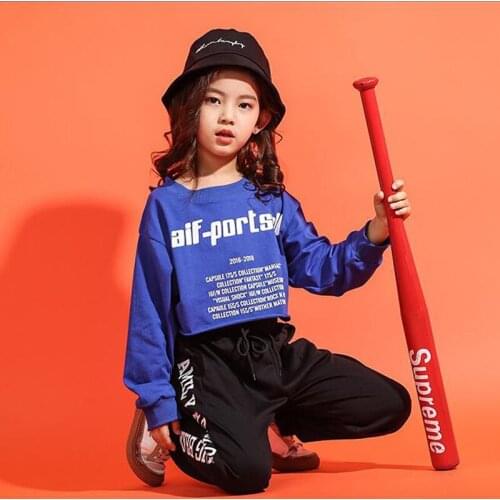 Girls Boys Ballroom Dancing Clothes Kid Jazz Shirt Pants Hip Hop Dance Costume Clothing Suits for Stage Costume Dancewear Outfit