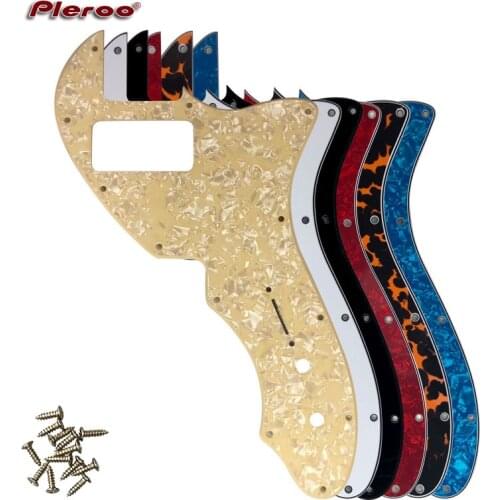 Pleroo Custom Guitar Parts - For US Tele 69 Guitar Pickguard With TV Jones Humbucker Scratch Plate, Multicolor choice