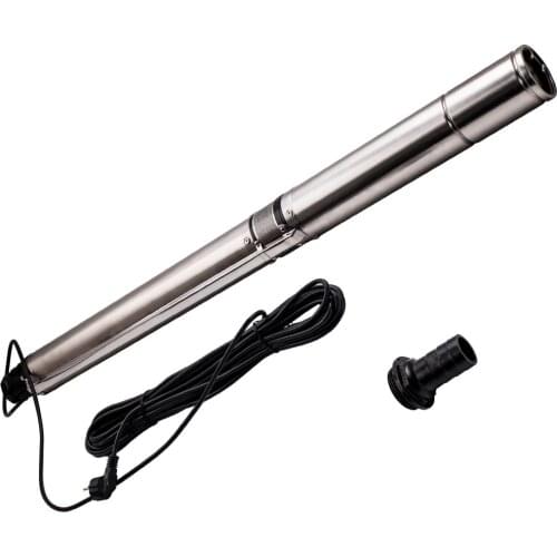 3.5inch + 18m Cable Deep Well Submersible pump 6300L/H 1100W Stainless Steel
