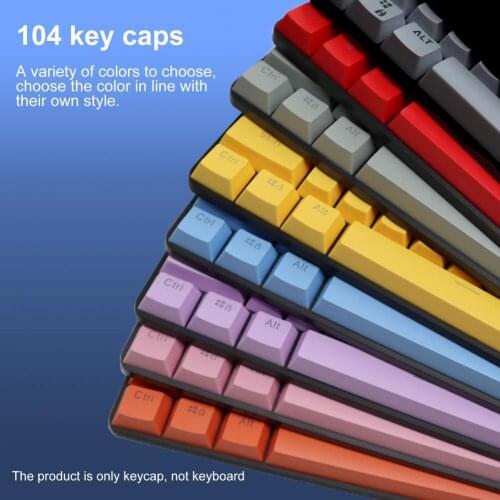 Blank 104 keys ABS layout Thick PBT Keycap White Blue Raindrop color matching keycaps OEM