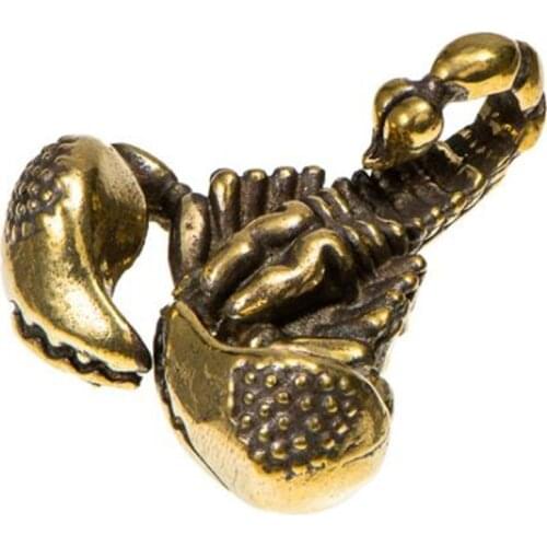 Casting Metal Scorpion Retro Ornaments Gifts 3D Figurine Mini Animal Collect Home Office Room Desktop Decoration Sculpture