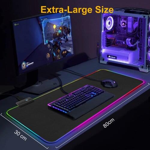 RGB Gaming Mouse Pad Large Mouse Pad Gamer Led Computer Mousepad Big Mouse Mat with Backlight Carpet For keyboard Desk Mat Mouse