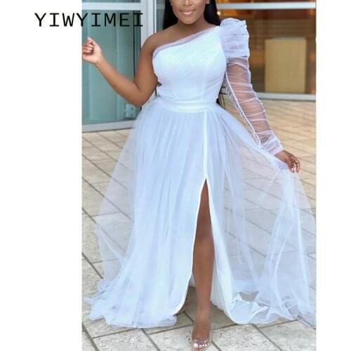 Sexy Diagonal Neck Dress Ball Gowns New One Shoulder Princess Satin Wedding Dresses Bride Bridal Flower Split Fork Dressses