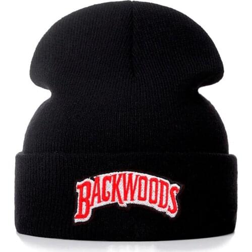 BACKWOODS Cotton Casual Beanies for Men Women Knitted Winter Hat Solid Color Hip-hop Skullies Hat Unisex Cap
