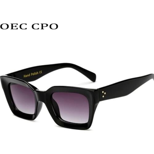 Oversized Sunglasses Women Brand Designer Big Frame Square Sunglasses Vintage Sun Glasses Travel Ladies Shades UV400 O75