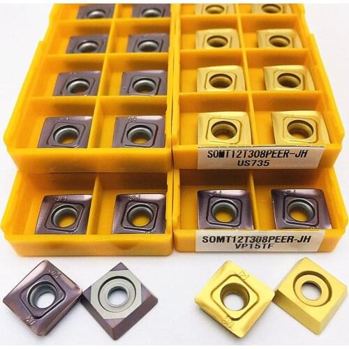 Tungsten carbide insert SOMT12T308 JH VP15TF UE6020 US735 High quality metal lathe tool SOMT 12T308 CNC parts cutting tool SOMT