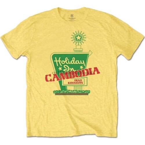 Dead Kennedys Holiday in Cambodia Yellow Official Tee T Shirt Mens Unisex