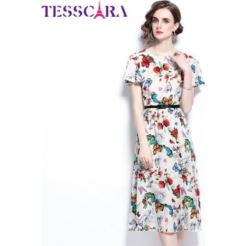 TESSCARA Women Summer Elegant Butterfly Dress Festa High Quality Long Wedding Party Robe Femme Runway Designer A-Line Vestidos