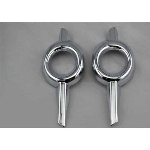 For Honda CRV CR-V 2012 2013 2014 front fog light lamp detector frame stick style ABS Chrome Cover trim sticks parts 2pcs