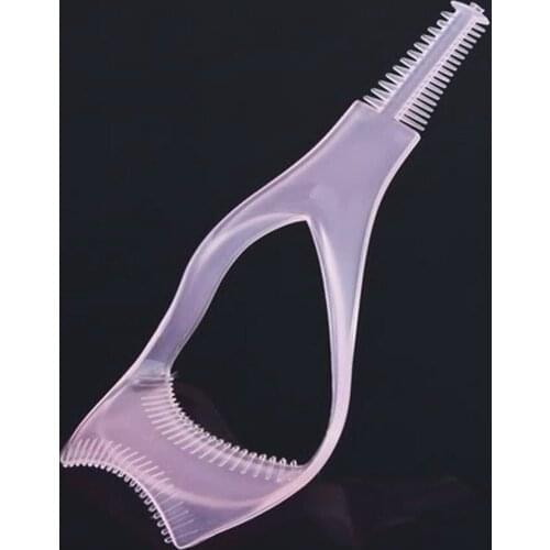 3 IN 1 Plastic Cosmetic Makeup Beaty Long Fake Mascara Applicator Guide Comb Eyelash Curler Cosmetic Tools Mascara Application