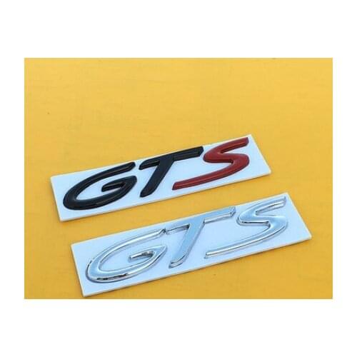 3D Auto Metal GTS Shape Chrome Badge Emblem Motorbike Modified Car Assessoires Stickers and Decals