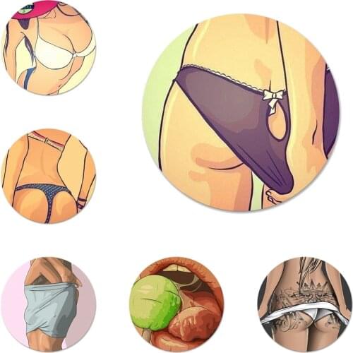 58mm Sexy Hot Girl Summer Twerk It Swag Icons Pins Badge Decoration Brooches Metal Badges For Clothes Backpack Decoration