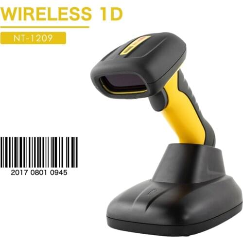 NETUM Wireless Barcode Scanner Waterproof Handheld 32Bit USB 1D Laser Bar Code Reader Scan A4 for POS System NT-1209