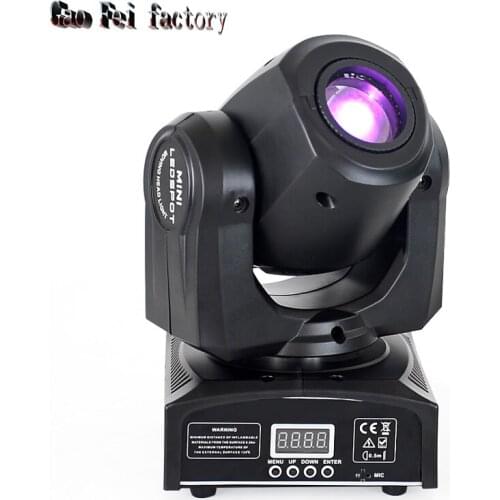 Moving Head Lyre DMX 30W Mobile LED Spot Light Mini Sound Gobo Projector Disco Lights For Home Party Show DJ