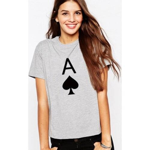 Ace of spades tee shirt ace design graphic funny t shirts slogan fashion shirt for teen gifts ideas women tops unisex shirt