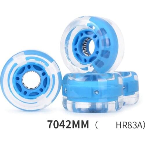 7042mm Longboard Wheels PU Flash Wheel Skateboard Street wheel 4pcs Street Wheel Fish board Wheels Blue Dropshipping