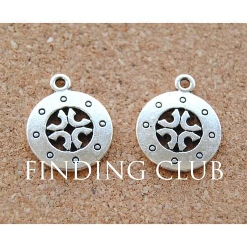 20 pcs Silver Color Round Disc Tag Charm Pendants DIY Metal Bracelet Necklace Jewelry Findings A946