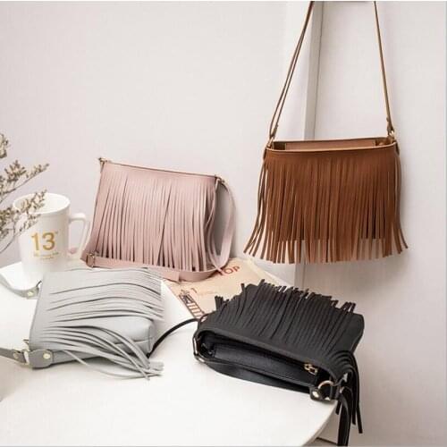 Fashion 2021 New Casual Girls Ladies Hot Sales Womens Bags Shoulder Purse New Product Messenger Tassel Mobile Phone Bag
