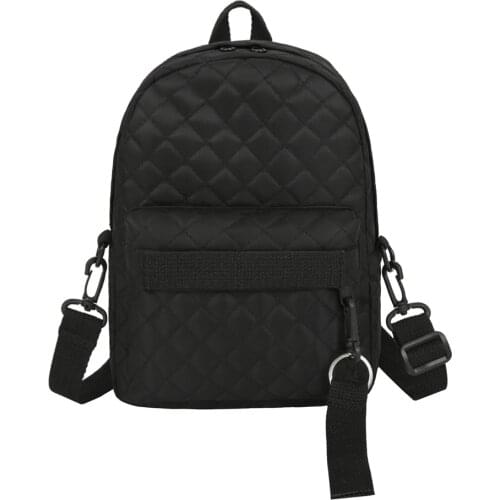 Fashion Women Lattice Pattern Crossbody Messenger Bag Casual Ladies Solid Color Small Handbags Backpack