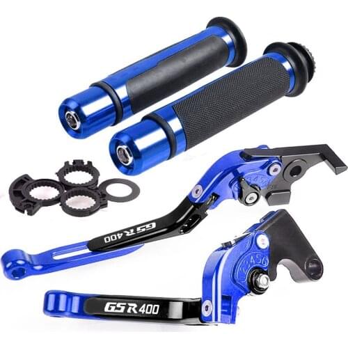 Motorcycle Adjustable Folding Brake Clutch Levers Handlebar Hand Grips For SUZUKI GSR 400 GSR400 2008 2009 2010 2011 2012