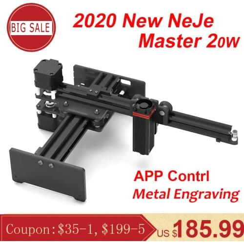 NEJE Master 2 20W CNC Laser Engraver Portable Engraving Carving Machine Mini DIY Laser Logo Mark Printer for Metal Engraving