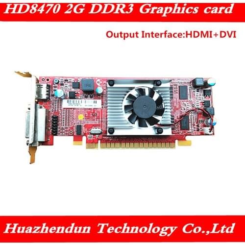 Original high quality Video card for MSI hd8470 DDR3 2G desktop half height baffle graphics card