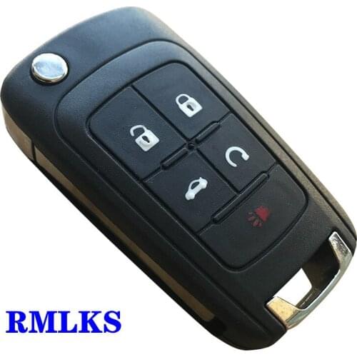 Flip Folding Key Shell fit for CHEVROLET Remote Key Case Fob Replacement 5 Buttons HU100 Blade For Buick