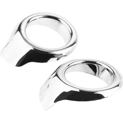 Pair Replacement Front Fog Light Lamp Circle Trim Eyebrow For Ford EcoSport