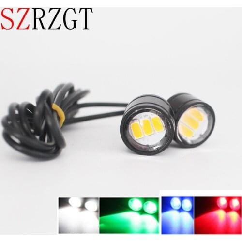 2PCS 3W Eagle Eye Waterproof Motorcycle LED Daytime Running Fog Light White 5630