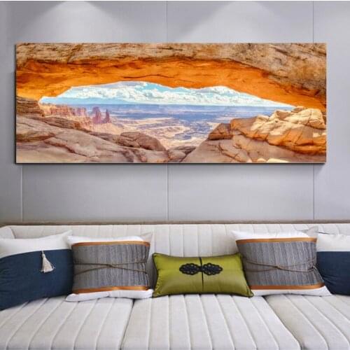 RELIABLI ART Rock Sea Landscape Canvas Paintings for Living Room Posters Wall Art Pictures and Prints Home Decoration Unframed