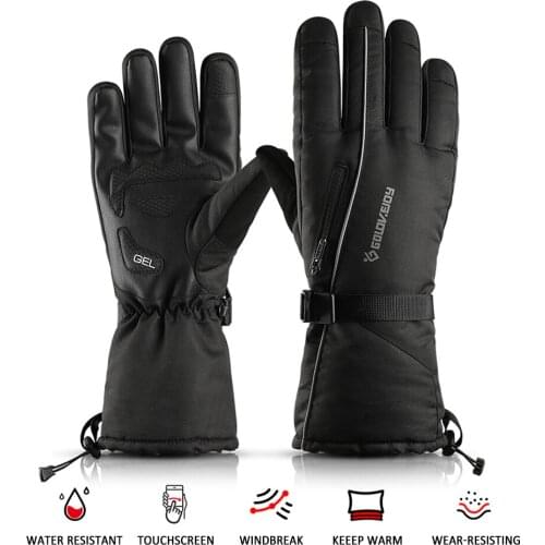 Golovejoy SK04 Thermal Ski Winter Warm Gloves Fleece Waterproof Snowboard Gloves Touch Screen Snow Motorcycle Warm Mittens