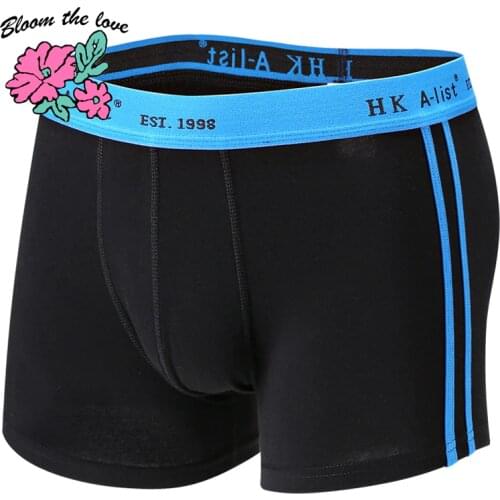 [Bloom the love] New Erkek Boxer Men Underwear Mens Cotton Cuecas Masculina Bokserki Man Boxers Boxershorts Size S-3XL 041803