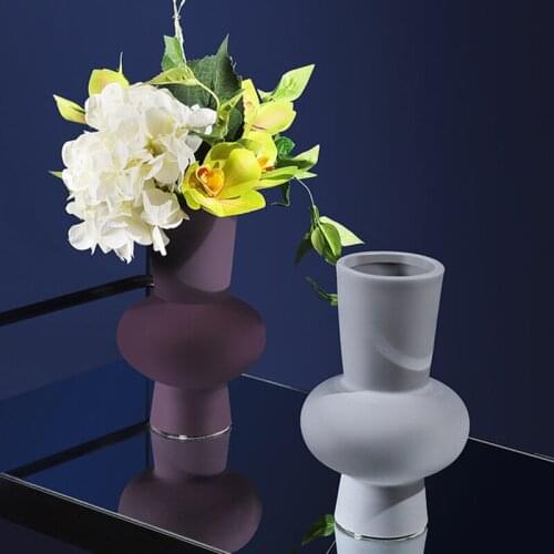 Nordic Vase Home Ceramics Vases Abstract Art Crafts Decoration Hydroponic Dried Flower Flower Arrangement Desk Decor