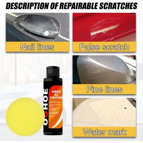 30ml Car Scratch Remover Polishing Wax Brighten Paint Care Retreading Scratch Repair With Cleaning Sponge Car Maintenance