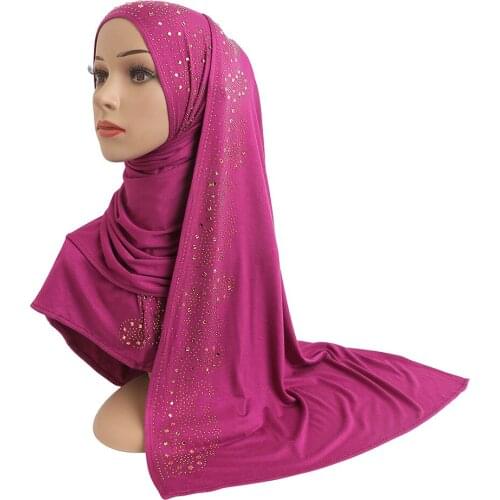 Ladies Fashion Plain Shimmer Rhinestone cotton Shawl Scarf Winter Bling Zig Zag Oversize Thick Wrap Hijabs Muslim Sjaal