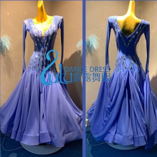 Women swing tango waltz Smooth us 8 dance competition dress Gradation ballroom dance dress ballroom dance dress